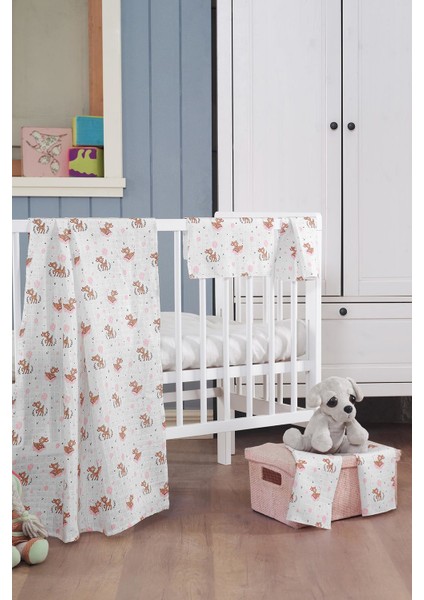 Müslin Bebek Battaniye + Ağız Bezi (4 Lü) 120*120, Pudra, Talıa modelleri