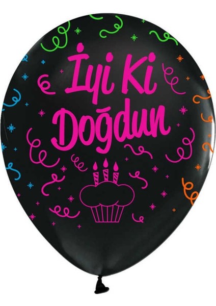 Balon İyiki Doğdun Siyah