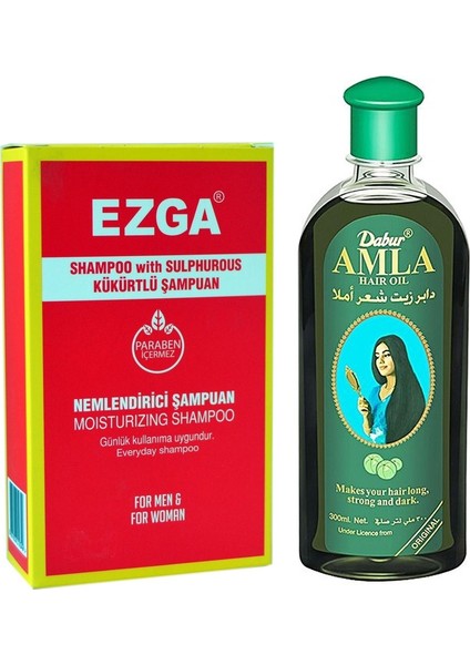 Egza-S Kükürtlü Şampuan 300 ml + Dabur Amla Saç Bakım Yağı 200 ml