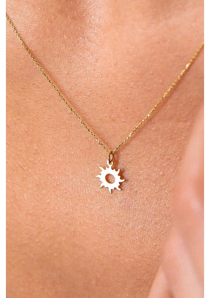 Sade Kar Tanesi Altın Kolye