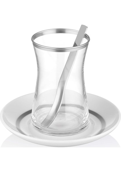Çay Kaşığı 6 Parça - 11 cm Parlak Gümüş