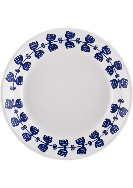 Bloom Çiçek Desen Mavi Beyaz 6 lı 20 cm Stoneware Yemek Tabağı BLM0010 modelleri