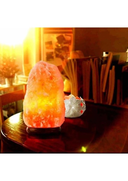 Alp-I Himalaya Doğal Tuz Lambası 3/4 kg Ağırlığında 1 kg Çankırı Sofra Tuzu Hediyeli