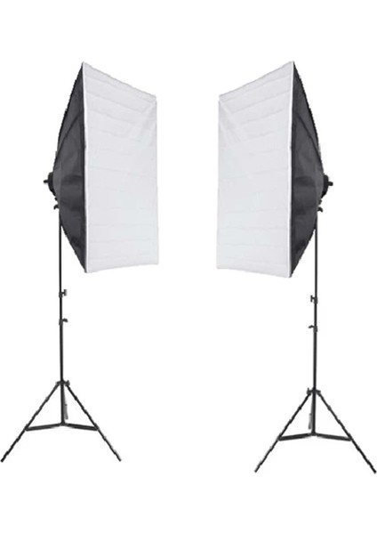 Dp 50 x 70 cm Softbox 2'li Sürekli Işık Seti Taşıma Çantalı