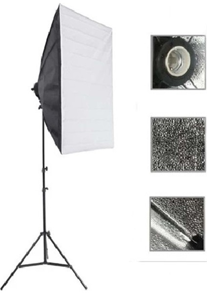 Dp 50 x 70 cm Softbox 2'li Sürekli Işık Seti Taşıma Çantalı