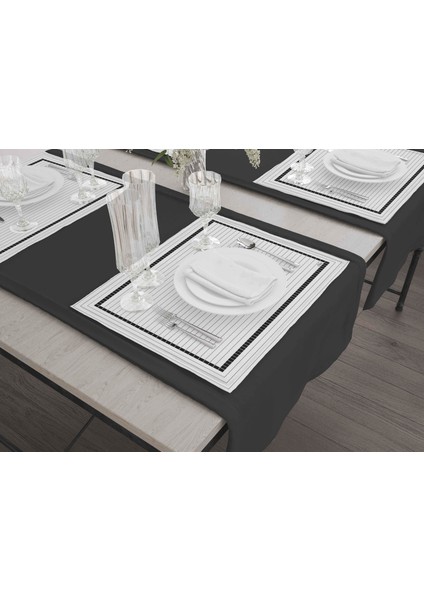 Ekose -2 Amerikan Servis 6'lı Set - 50 x 35 cm. fiyatları