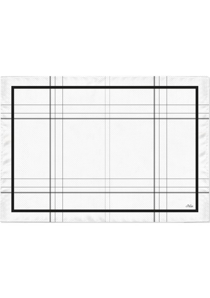 Ekose -3 Amerikan Servis 6'lı Set 50 x 35 cm.
