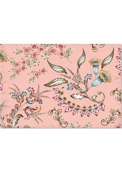 Flower- 1 Amerikan Servis 6'lı Set - 50 x 35 cm.