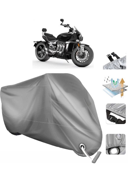 Triumph Rocket 3 Gt Vinleks Motor Brandası Arka Çanta Uyumlu