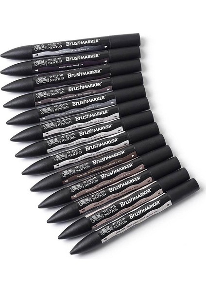 : Brush Marker Gri Tonlar Seti 12 Renk