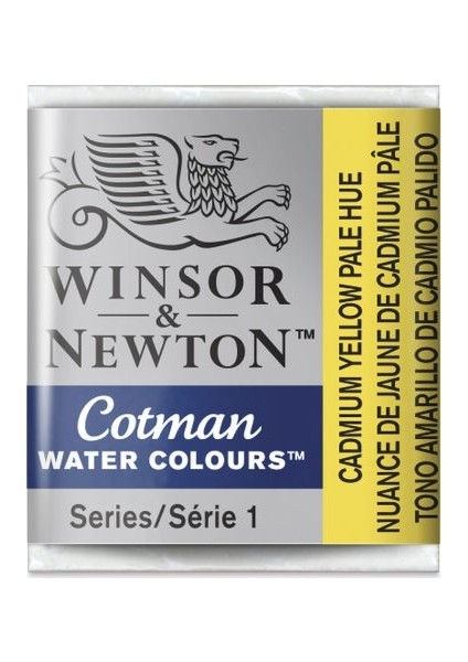 : Cotman Sulu Boya : Yarım Tablet : Cadmium Yellow Pale Hue 119