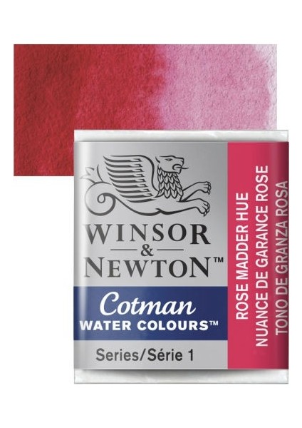 Winsor & Newton : Cotman Sulu Boya : Yarım Tablet : Rose Madder Hue 580