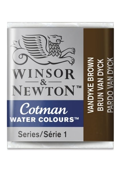 : Cotman Sulu Boya : Yarım Tablet : Vandyke Brown 676
