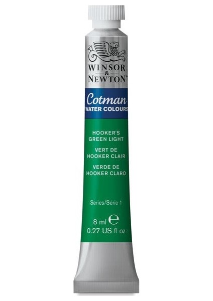 Winsor & Newton : Cotman Tüp Sulu Boya : 8 ml : Hooker's Green Light 314