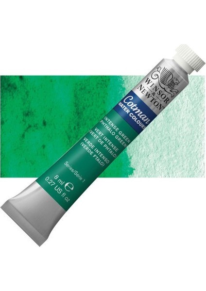 Winsor & Newton : Cotman Tüp Sulu Boya : 8 ml : Intense Green 329