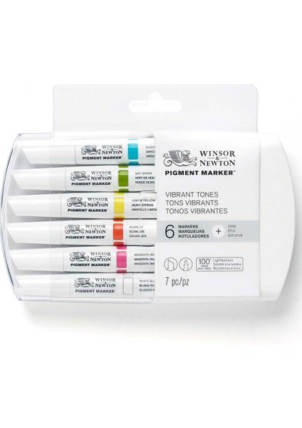 : Pigment Marker : Güçlü Tonlar Seti 6 Renk
