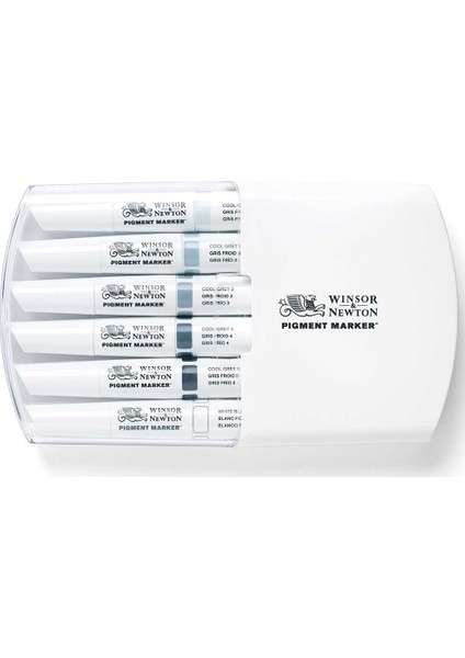 : Pigment Marker : Soğuk Griler Seti 6 Renk