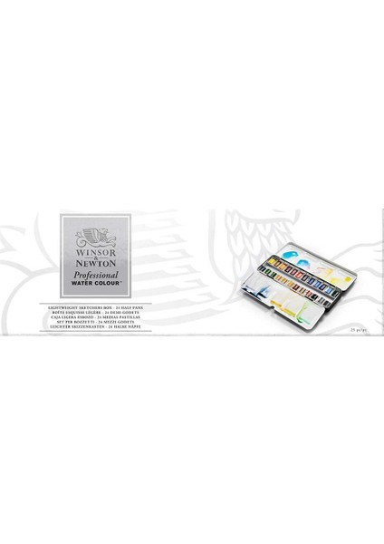 : Professional Sulu Boya : Metal Kutu Set : 24 x Yarım Tablet fiyatları