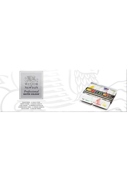 : Professional Sulu Boya : Siyah Metal Kutu Set