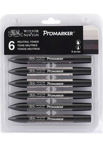 : Promarker Nötür Tonlar Seti 6 Renk