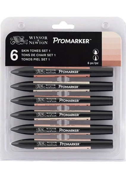 : Promarker Ten Renkleri Seti 6 Renk