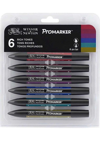 Winsor & Newton : Promarker Zengin Tonlar Seti 6 Renk