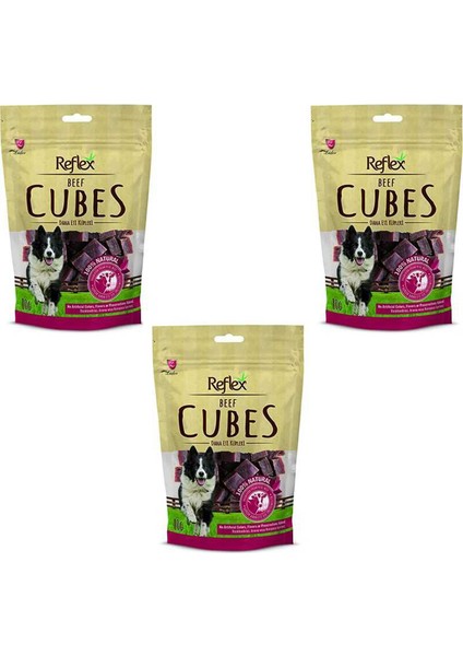 Beef Cubes Kurutulmuş Dana Eti Küpleri 80 gr 3 Adet