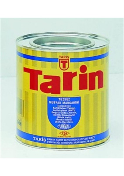 Tarin Tereyağ Aromalı Bitkisel Susuz Margarin 2 kg Teneke Kutu