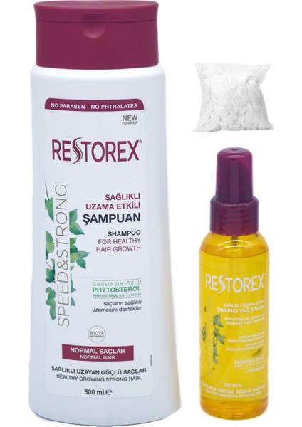 Normal Saçlar Için 500 ml Şampuan + Restorex 100 ml Argan Yağı + Bone