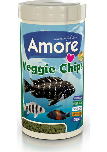 Elite Veggie Pro Green Algae 250 ml + Pro Colour Chips 250 ml + Veggie Garlic 250 ml Tropikal Balık Yemi