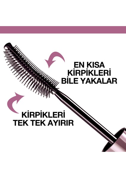 Maybelline New York Lash Sensational Yelpaze Etkili Suya Dayanıklı Siyah Maskara