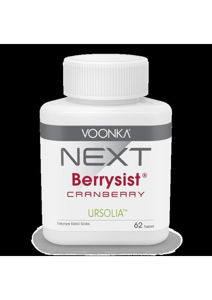 Next Berrysist® Ursoliatm - Turna Yemişi (Cranberry), Adaçayı ve D-Mannoz Içeren