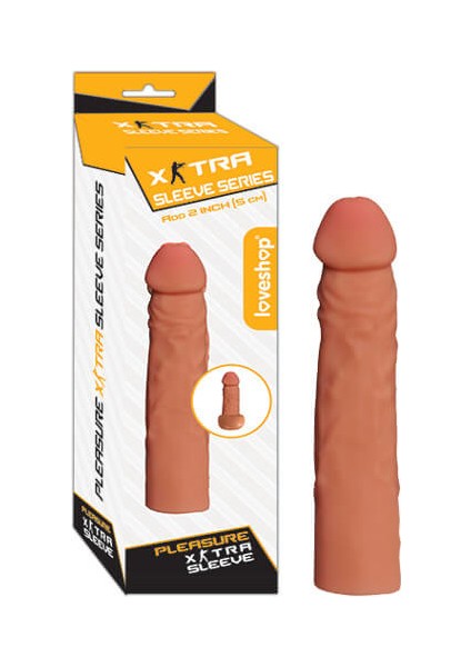 Xtra Sleeve Ucu Dolgulu Ten Dokulu Realistik Penis Kılıfı