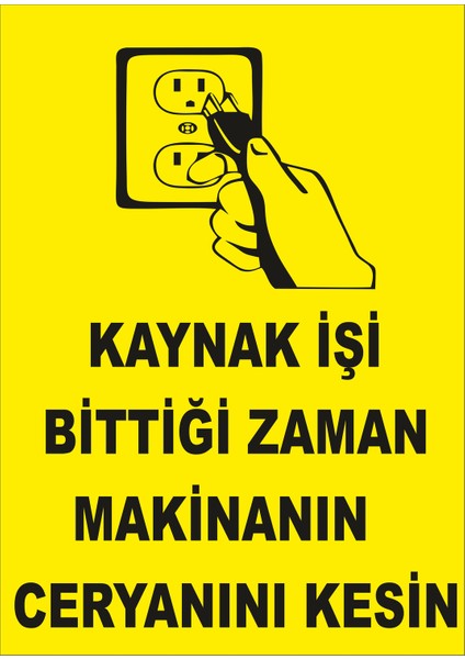Kaynak Işi Bittiği Zaman Makinenin Ceryanını Kesin Levhası