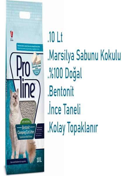 Pro Line Proline Marsilya Sabunu Kokulu Ince Bentonit Doğal Kedi Kumu 10 Lt+Zilli Lastikli Kedi Oltası modelleri