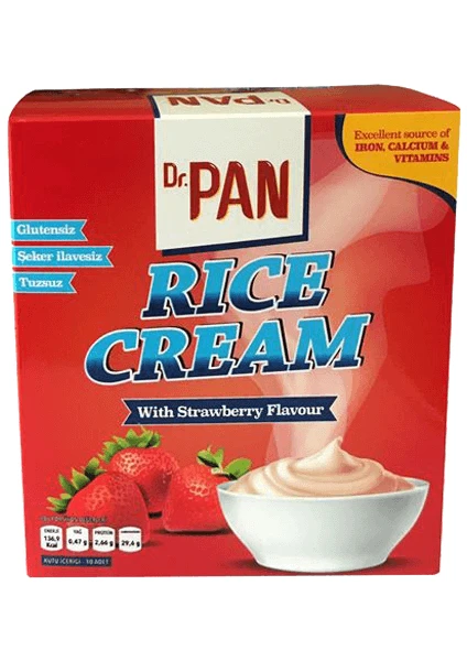 Dr. Pan Aromalı Rice Cream 400 gr Çilek