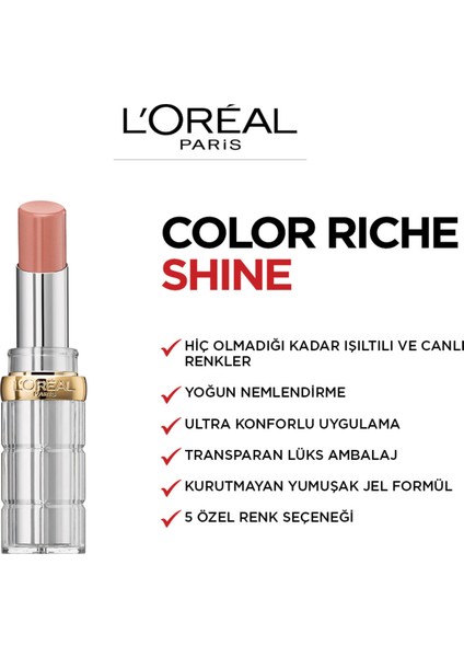 L'Oréal Paris Color Riche Shine Ruj 352 Y.O.L.O - Kırmızı