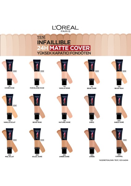 Infaillible 32H Matte Cover Yüksek Kapatıcı Fondöten - 145 Sıcak Alt Ton