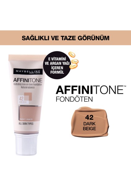 Affinitone Fondöten - 42 Dark Beige