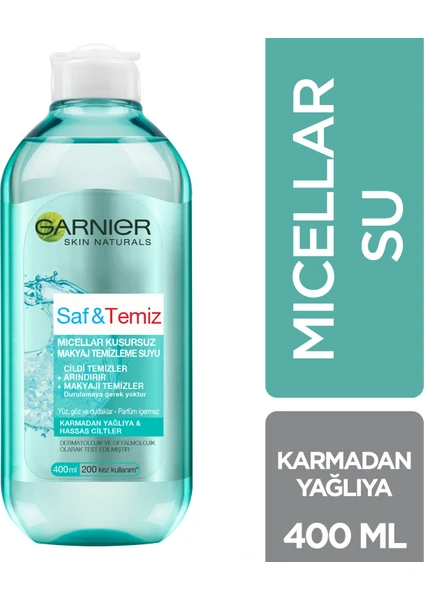 Saf & Temiz Micellar Kusursuz Makyaj Temizleme Suyu 400ML