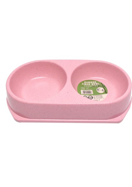 Bamboo Ikili Mama ve Su Kabı BO-3037Z ( 450 ml x 2 ) Pembe
