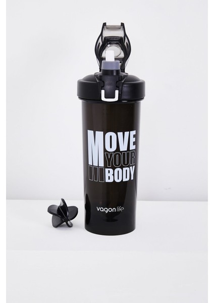 Fiftyfifty Pipetli 800 ml Sheaker Aparatlı Tritan Sporcu Suluğu Su Matarası