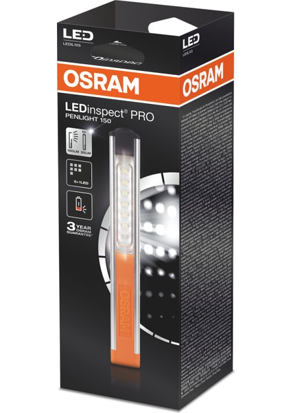 LEDIL105 Ledinspect Pro Penlıght 150 Şarjlı 6+1 Kalem Fener indirimleri