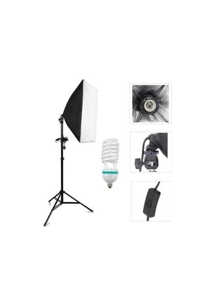 Softbox Sabit Işık 50X70CM Lambalı