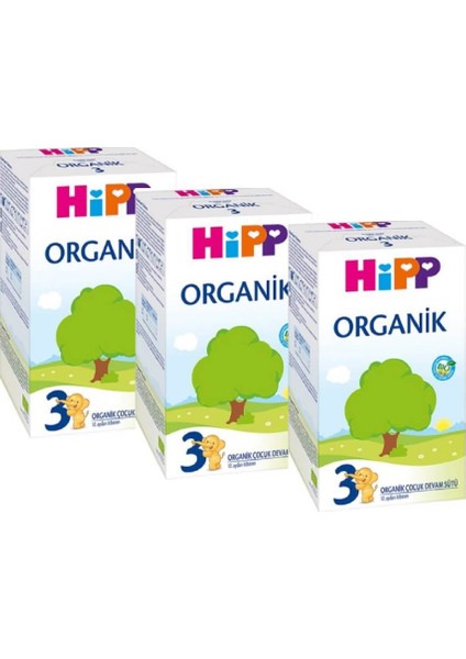 3 Organik Devam Sütü 600 gr 3'lü