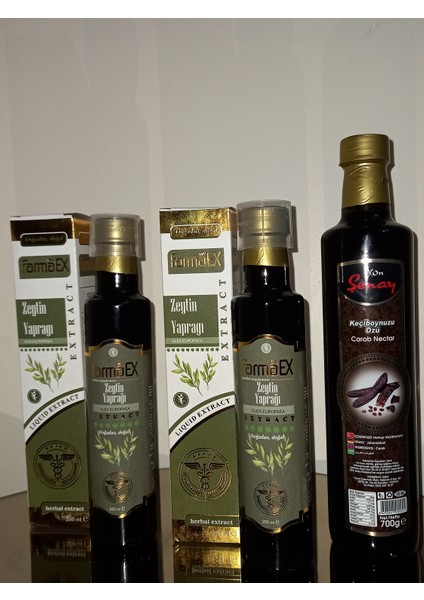 2'li Zeytin Yaprağı Ekstratı 250 ml + (Şenay Keçiboynuzu Özü 700 gr )