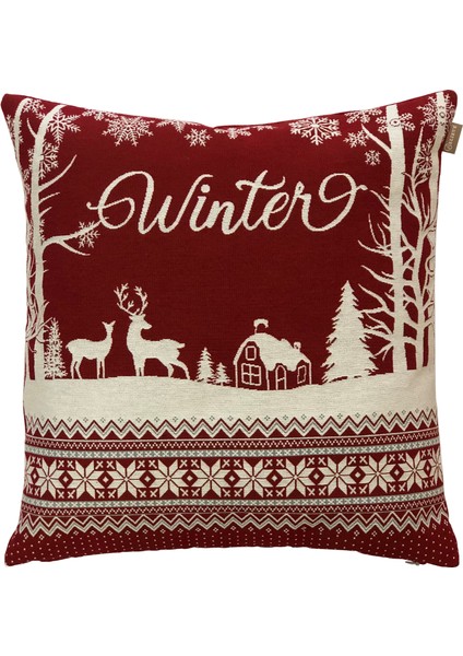 Belıeve Winter Mery Goblen KIRLENT45*45 cm