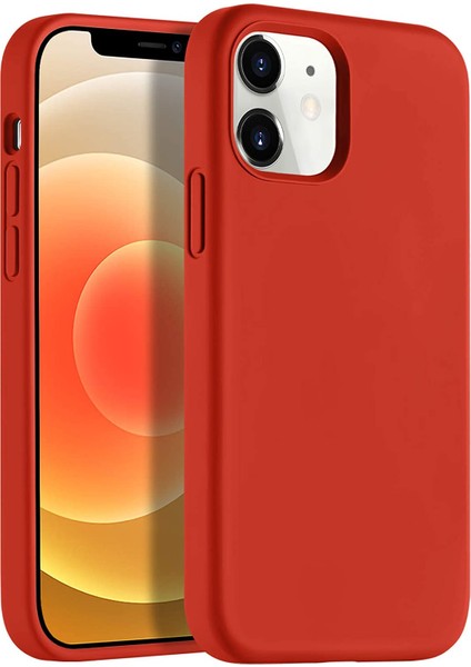 Apple iPhone 12 6.1" Soft Touch Altı Kapalı Liquid Silikon Lansman Kılıf