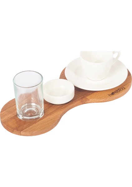 Sargı Türk Kahvesi Sunum Ahşabı Kayın Ağacı 28,8 x 14,1 Cm.