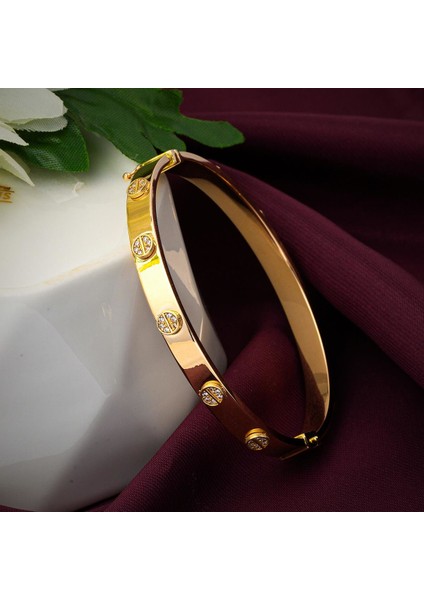 Taşlı Vidalı 14 Ayar Altın Bilezik indirimleri